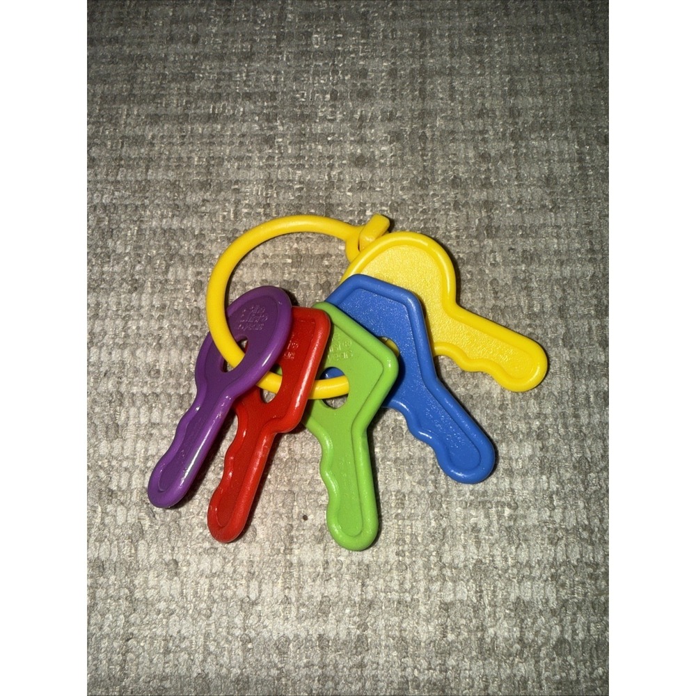 Vintage The First Years Plastic Key Chain‎ Baby Toddler Toy Dishwasher Safe